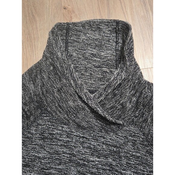L.L. Bean Cowl Neck Pullover Sweater Size Medium Gray Black - Picture 6 of 9